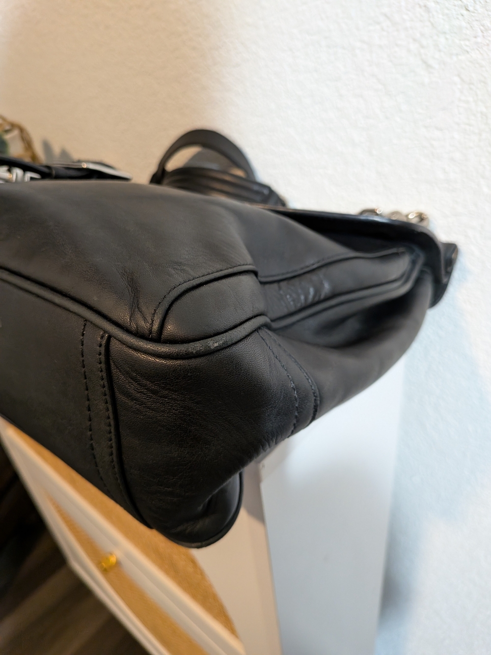 Classic Black Coach F0869-70098 Leather Unisex Briefcase Bag - Picture 5 of 16